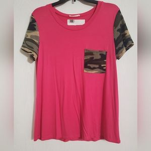 Pink & Camo Tee NWT
